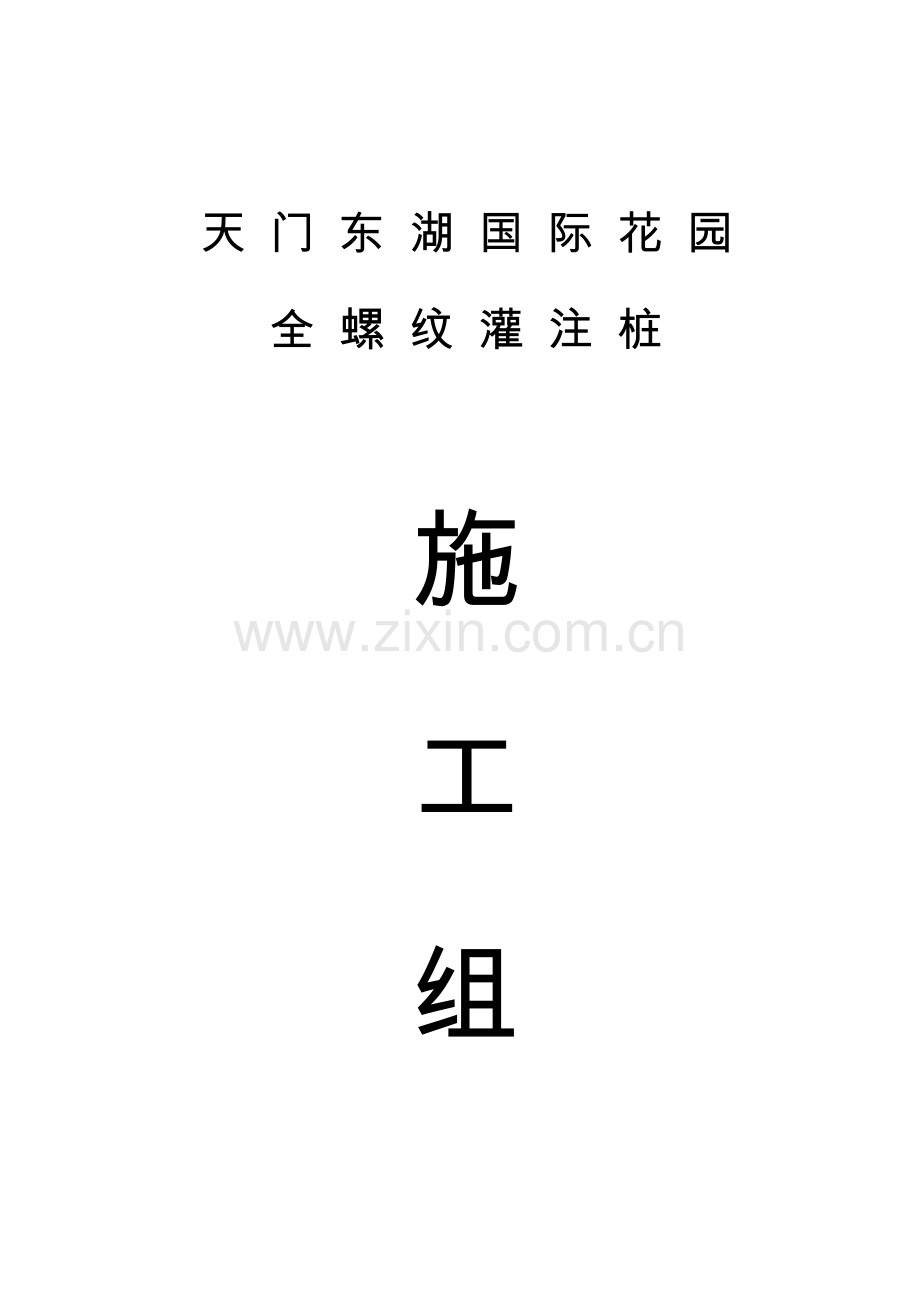 天门东湖国际施工组织设计.doc_第1页