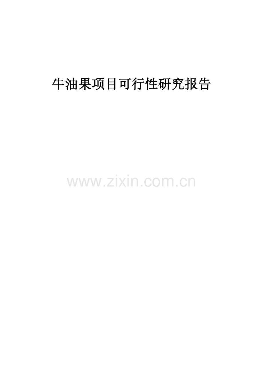 2024年牛油果项目可行性研究报告.docx_第1页