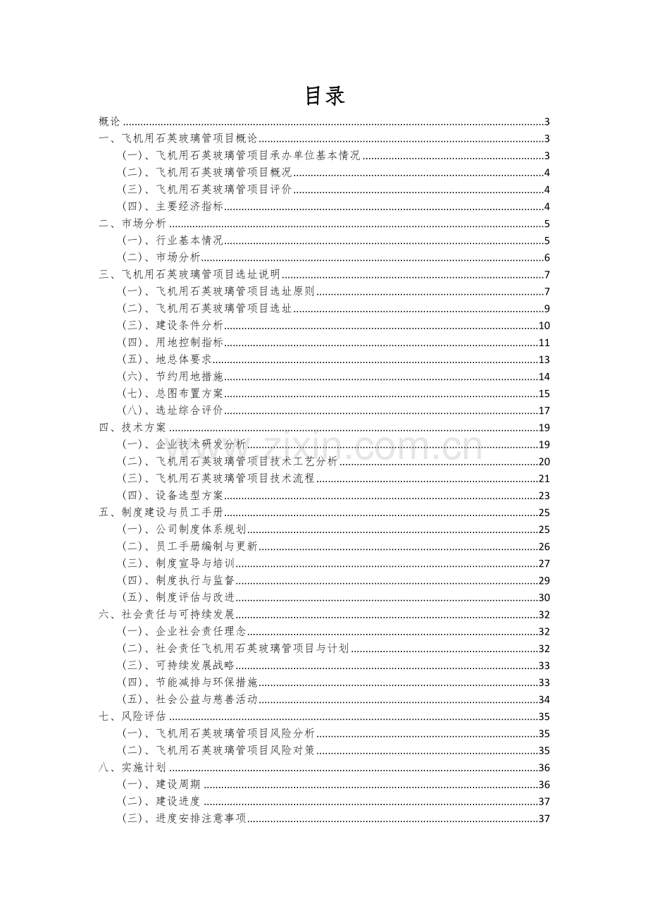 2024年飞机用石英玻璃管项目投资分析及可行性报告.docx_第2页