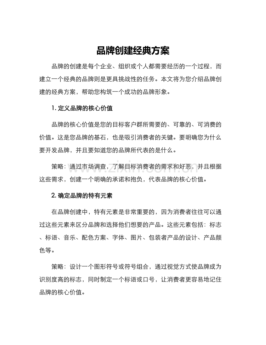 品牌创建经典方案.docx_第1页