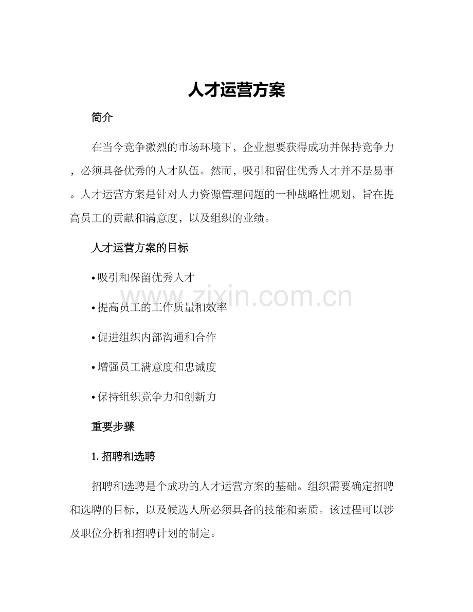 人才运营方案.docx_第1页