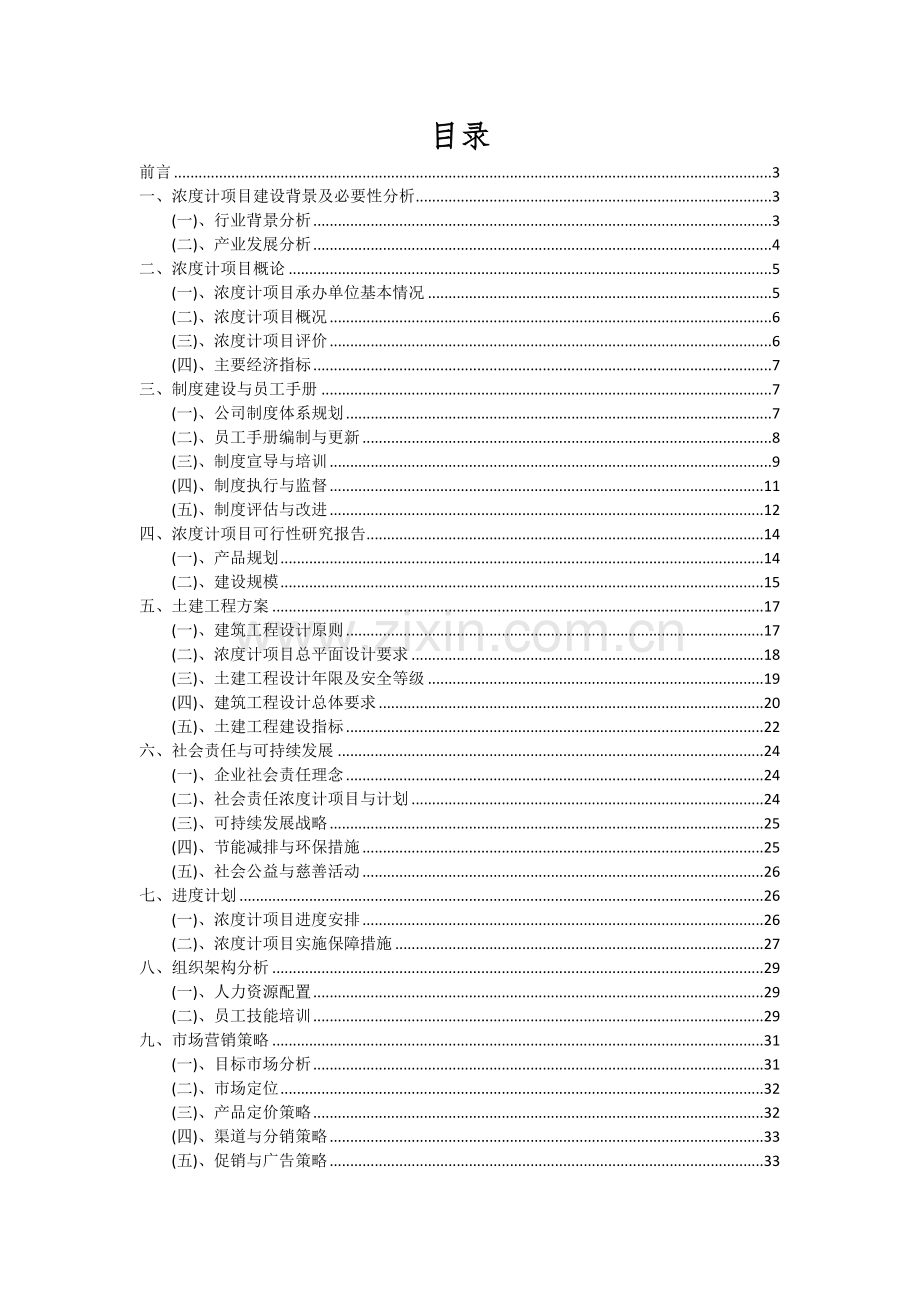 2024年浓度计项目投资分析及可行性报告.docx_第2页