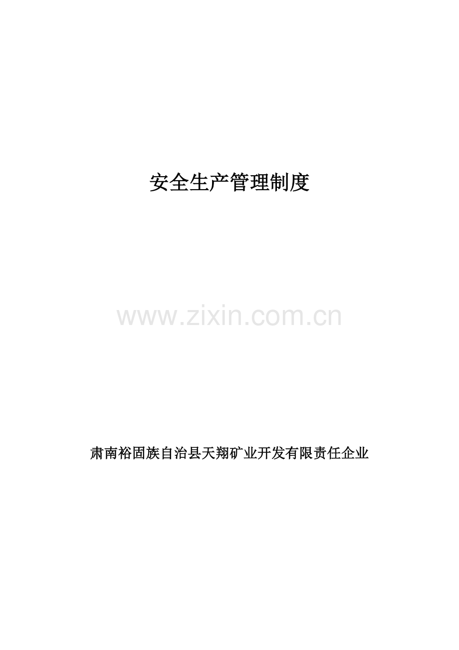 公司安全管理制度汇编模板样本.doc_第1页