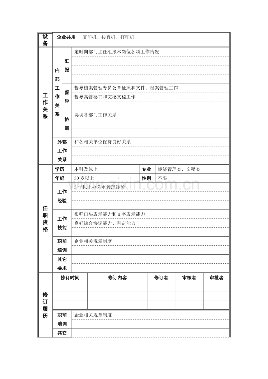 总裁办公室综合协调副主任岗位职责样本.doc_第2页