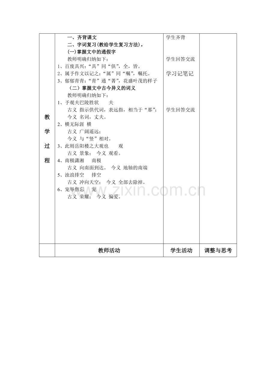 岳阳楼记复习课教学设计.doc_第2页
