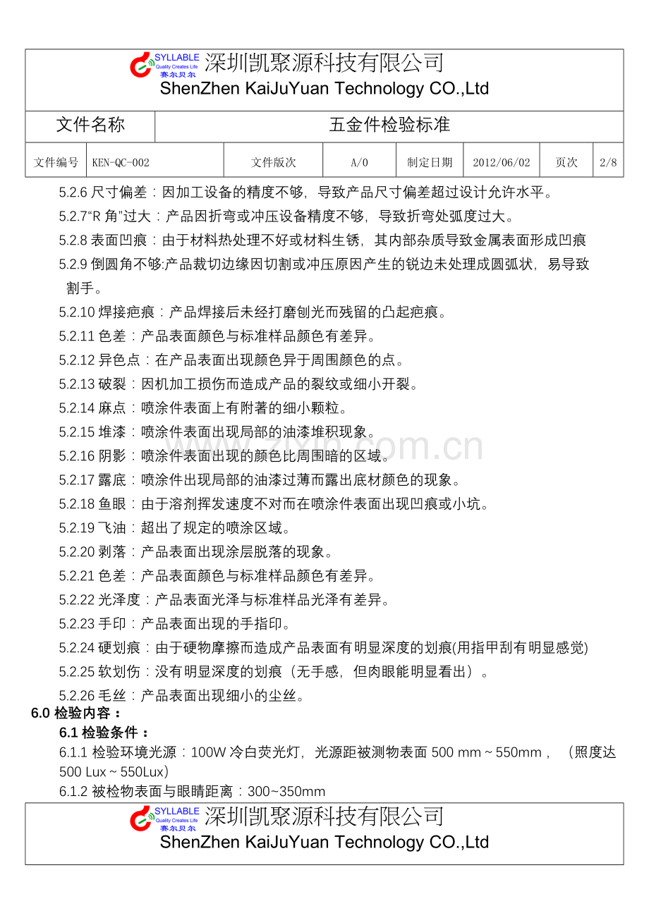 002五金件外观检验标准.doc_第2页