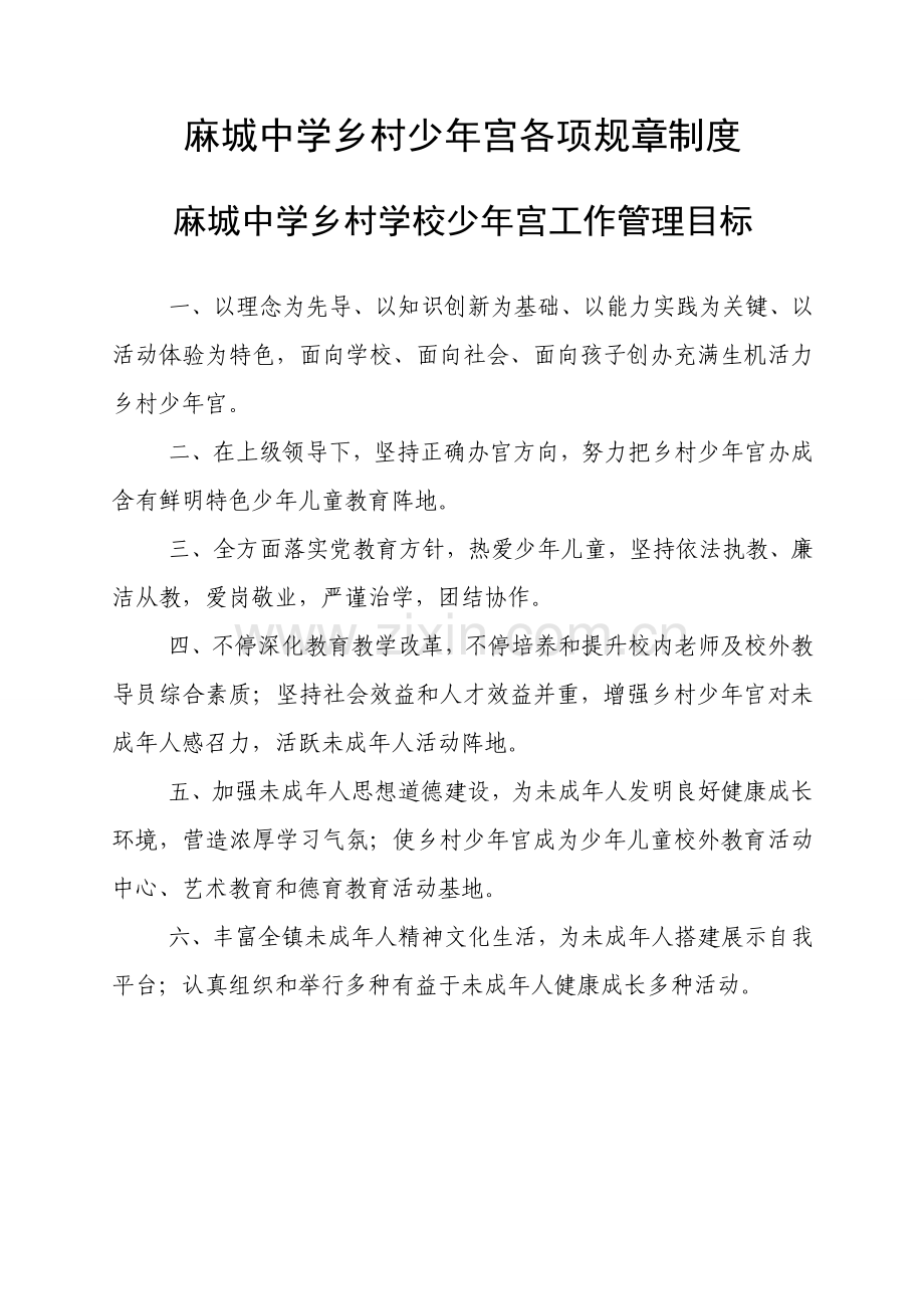 中学乡村少年宫各项规章制度汇编样本.doc_第1页