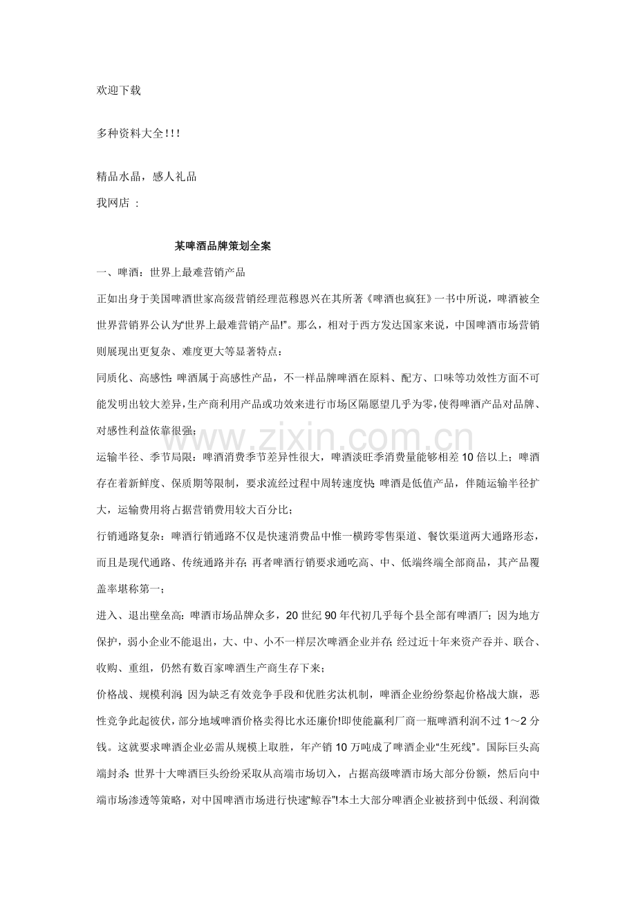 啤酒品牌策划方案样本.doc_第1页