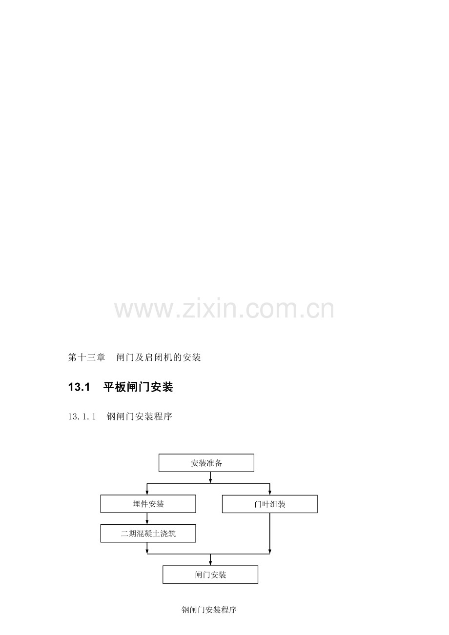 闸门、启闭机、机电设备安装、.doc_第1页