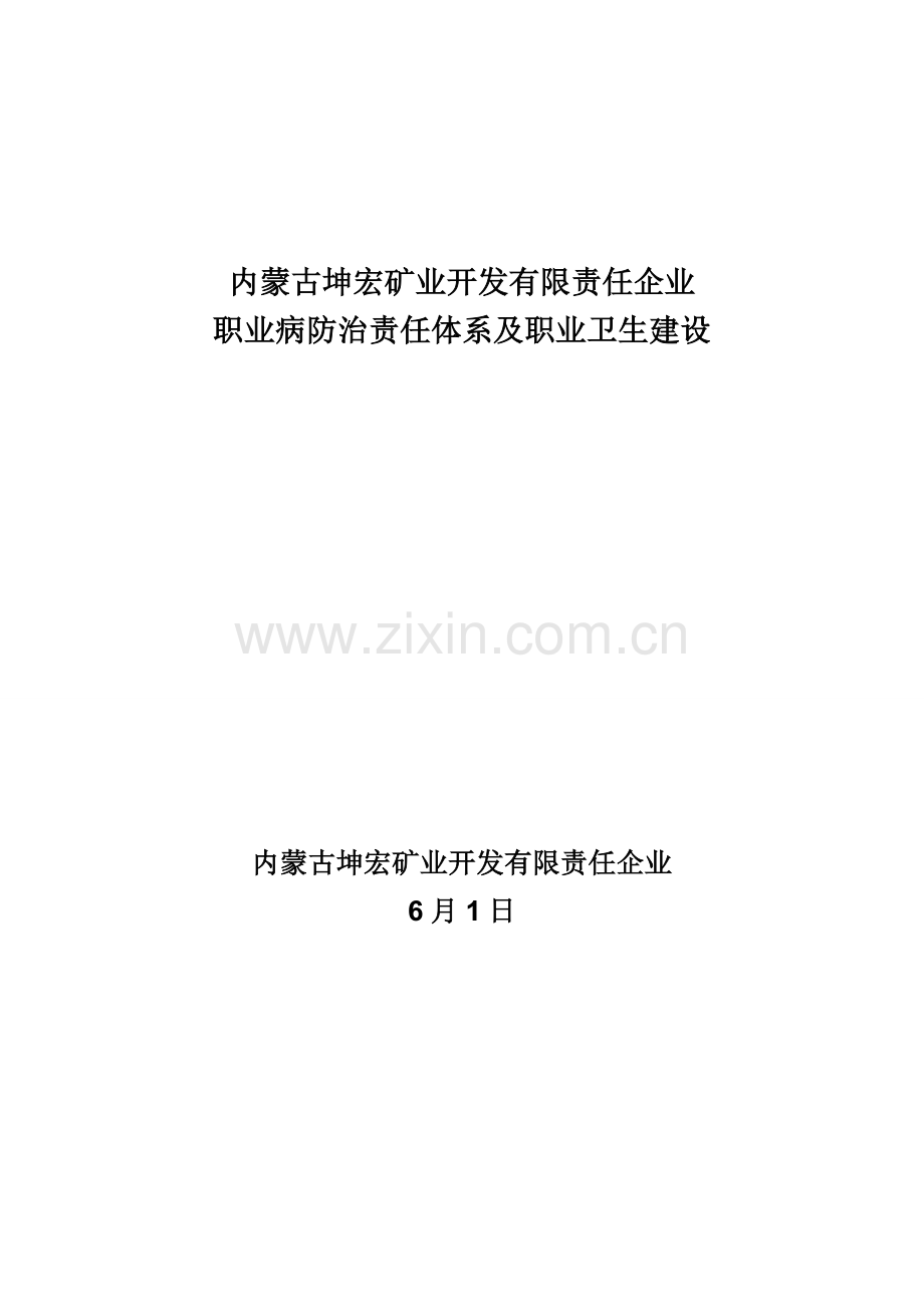 公司职业病防治责任体系及职业卫生建设概述样本.doc_第1页