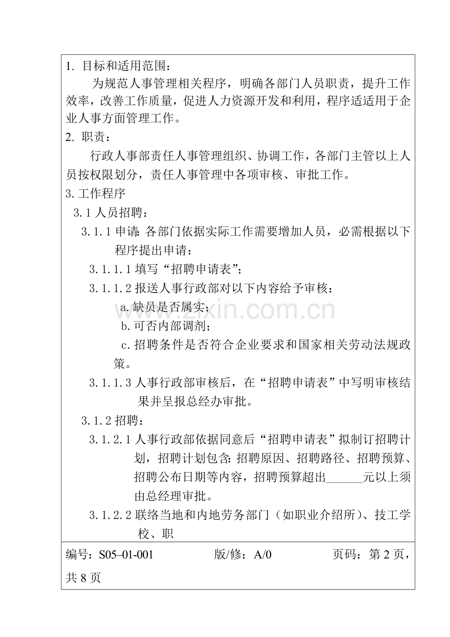 公司人事管理制度材料样本.doc_第2页