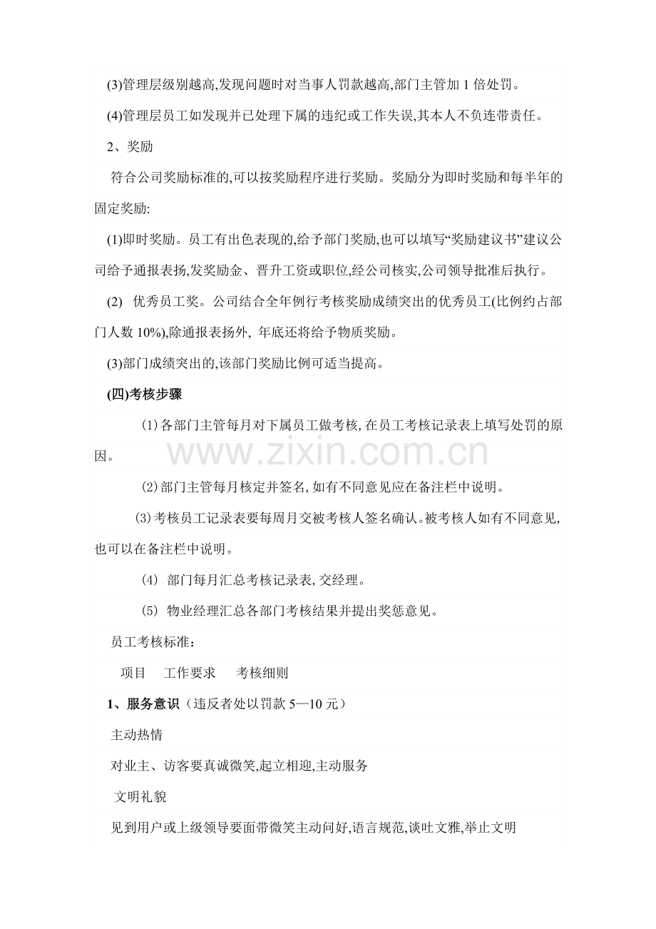 物业公司员工考核制度罚款.doc_第2页