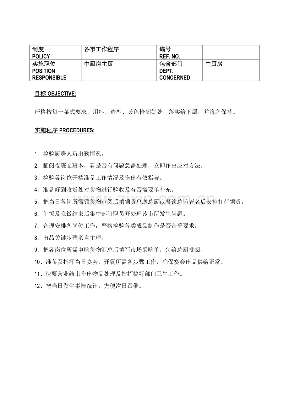 中餐厨房制度与程序样本.doc_第2页