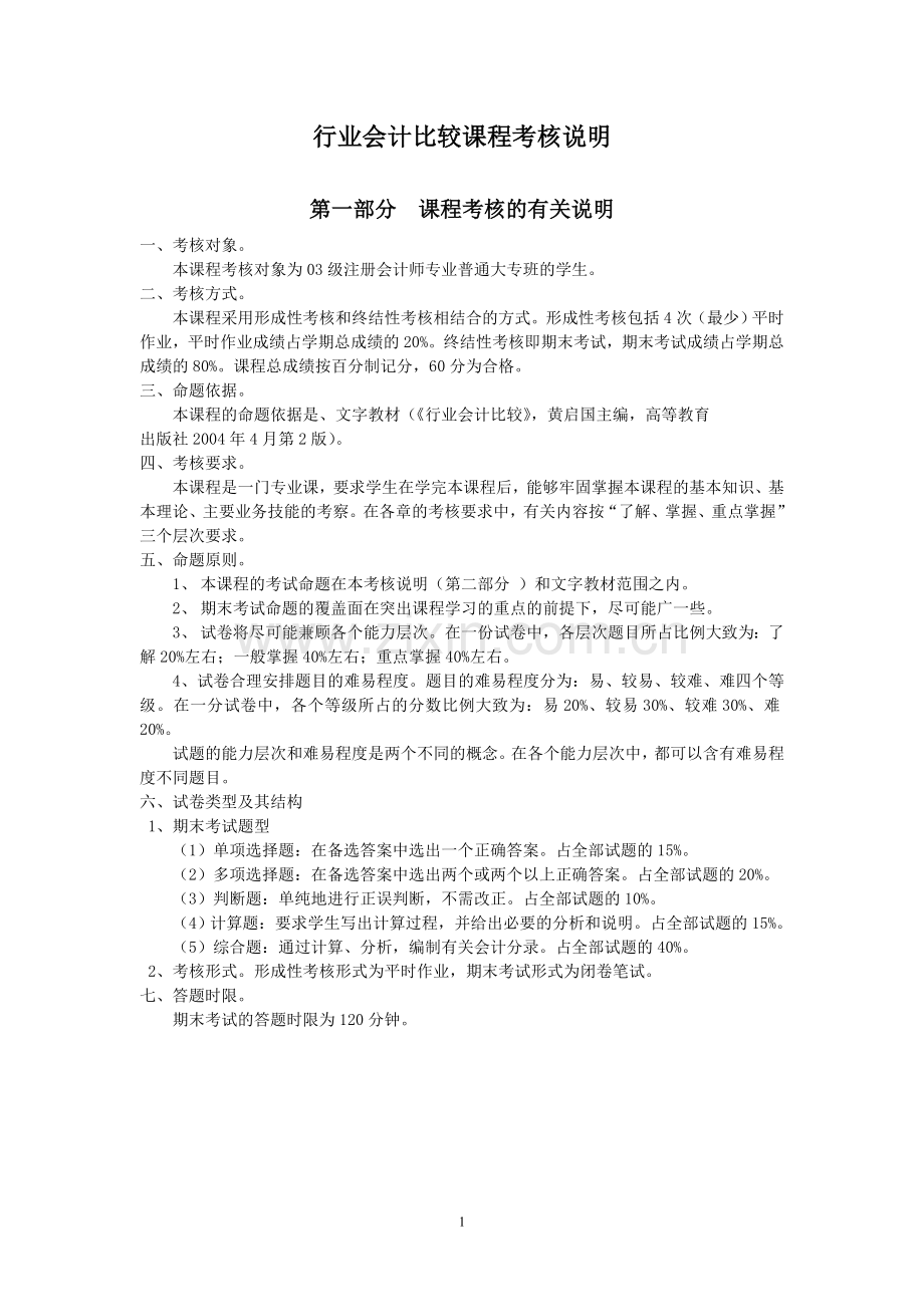 行业会计比较试卷.doc_第1页