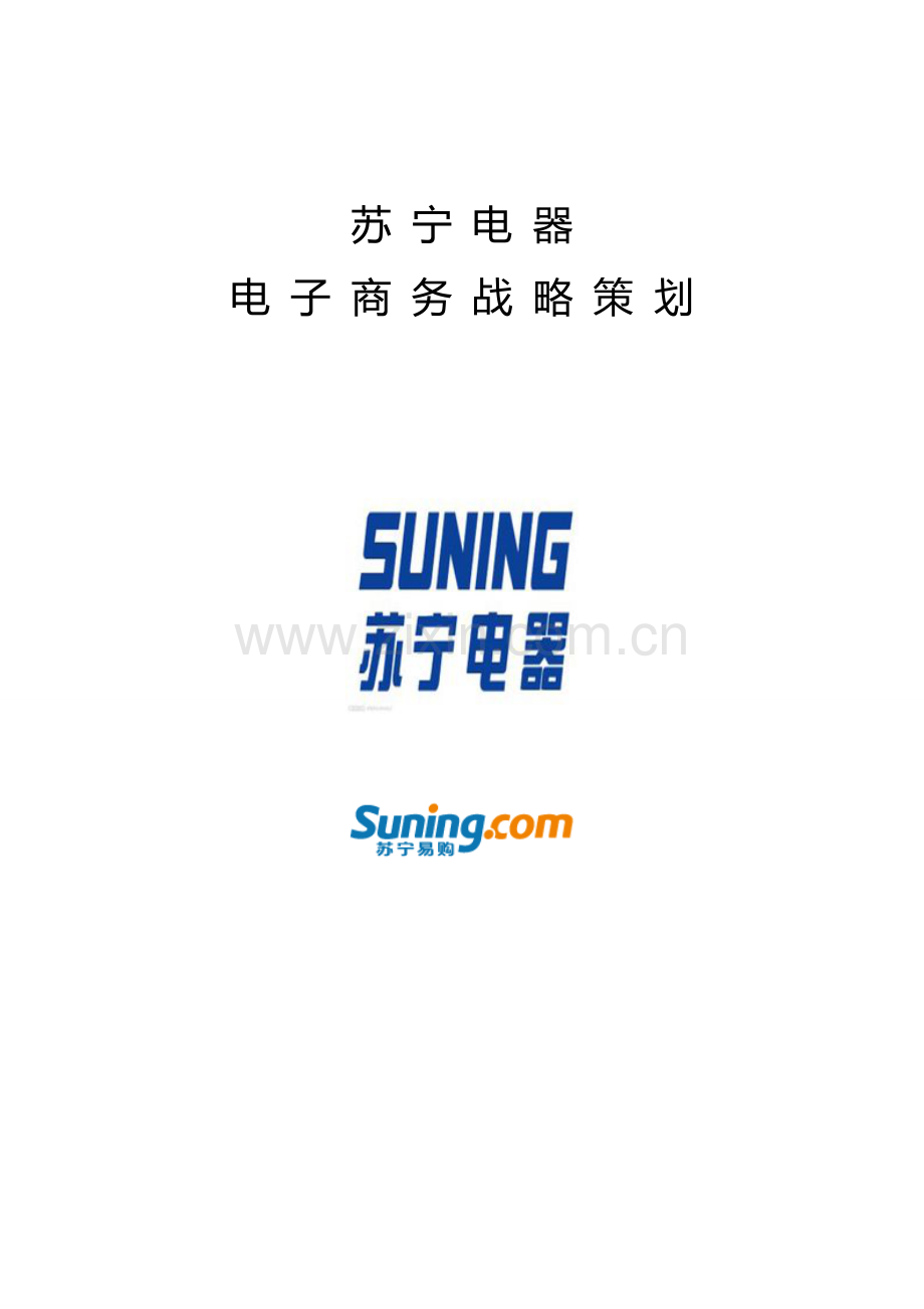 策划学小组完成苏宁电子商务战略分析策划.doc_第1页