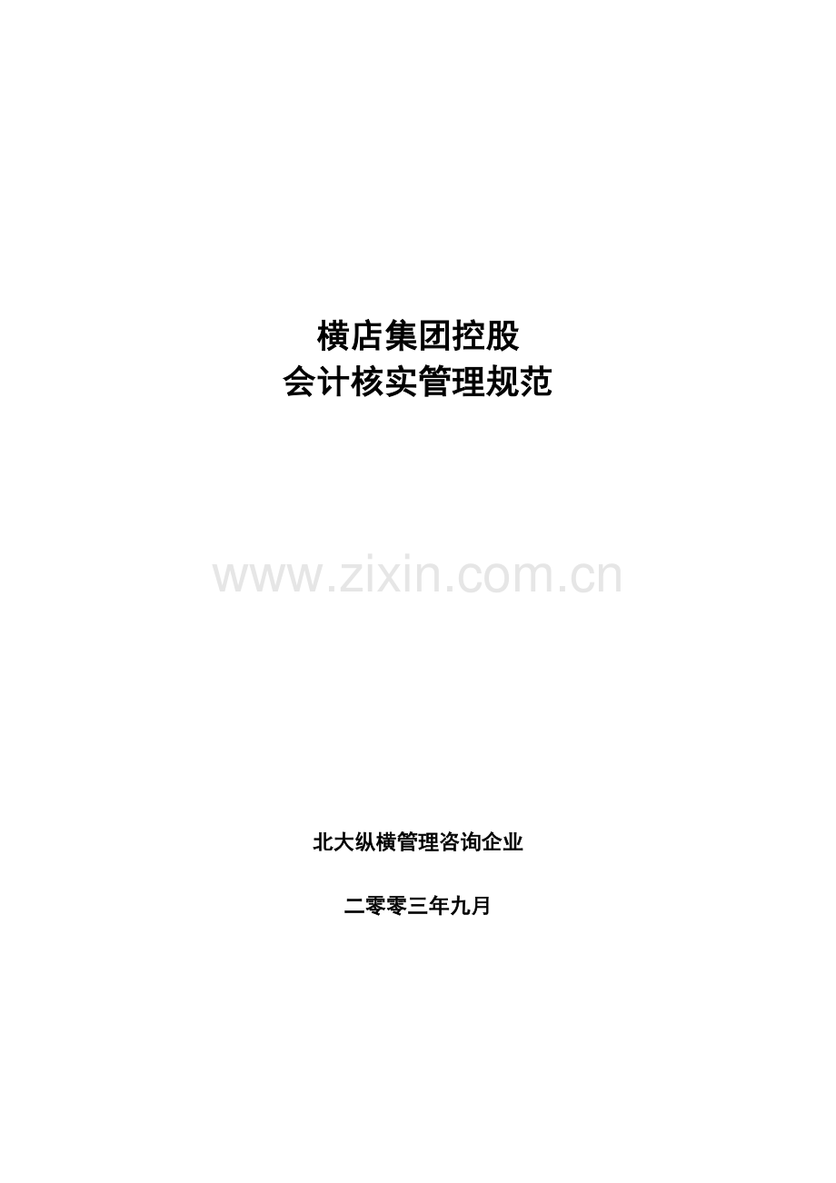 公司会计核算的管理规范样本.doc_第1页