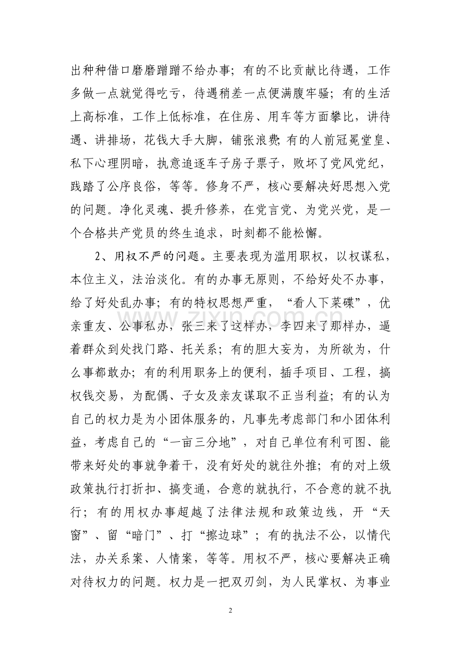 不严不实问题具体表现和严重危害.doc_第2页