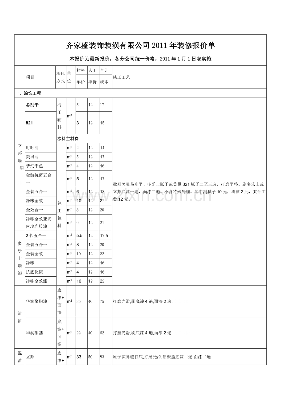 公司装修报价单.doc_第1页