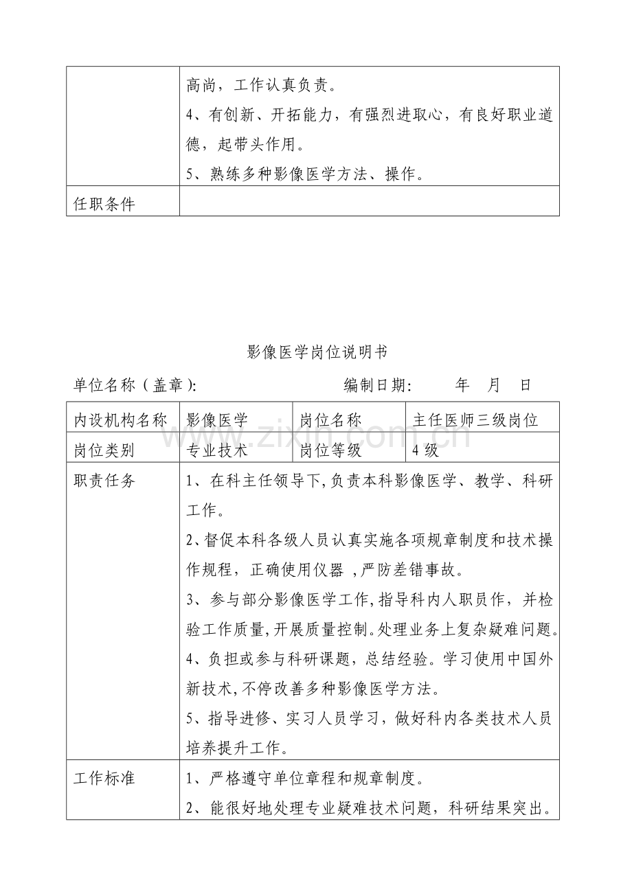 影像医学岗位职责说明书样本.doc_第2页