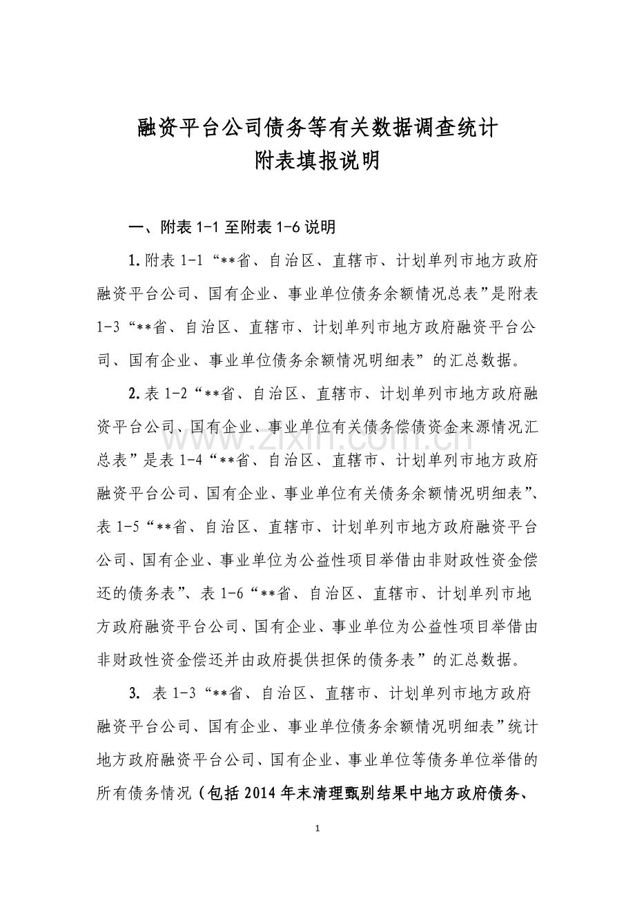 融资平台公司债务等有关数据调查统计.doc_第1页