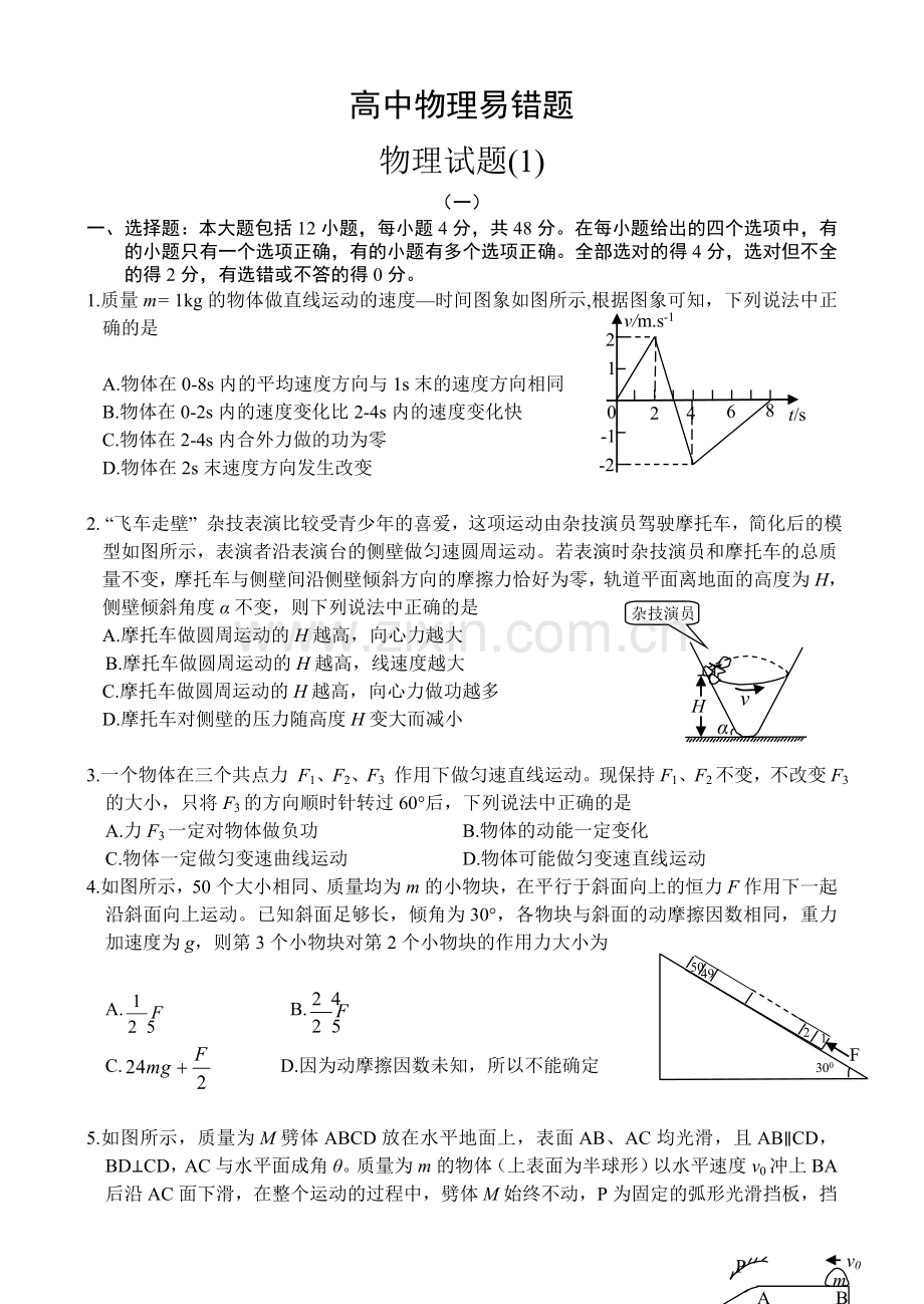 高中物理易错题.doc_第1页