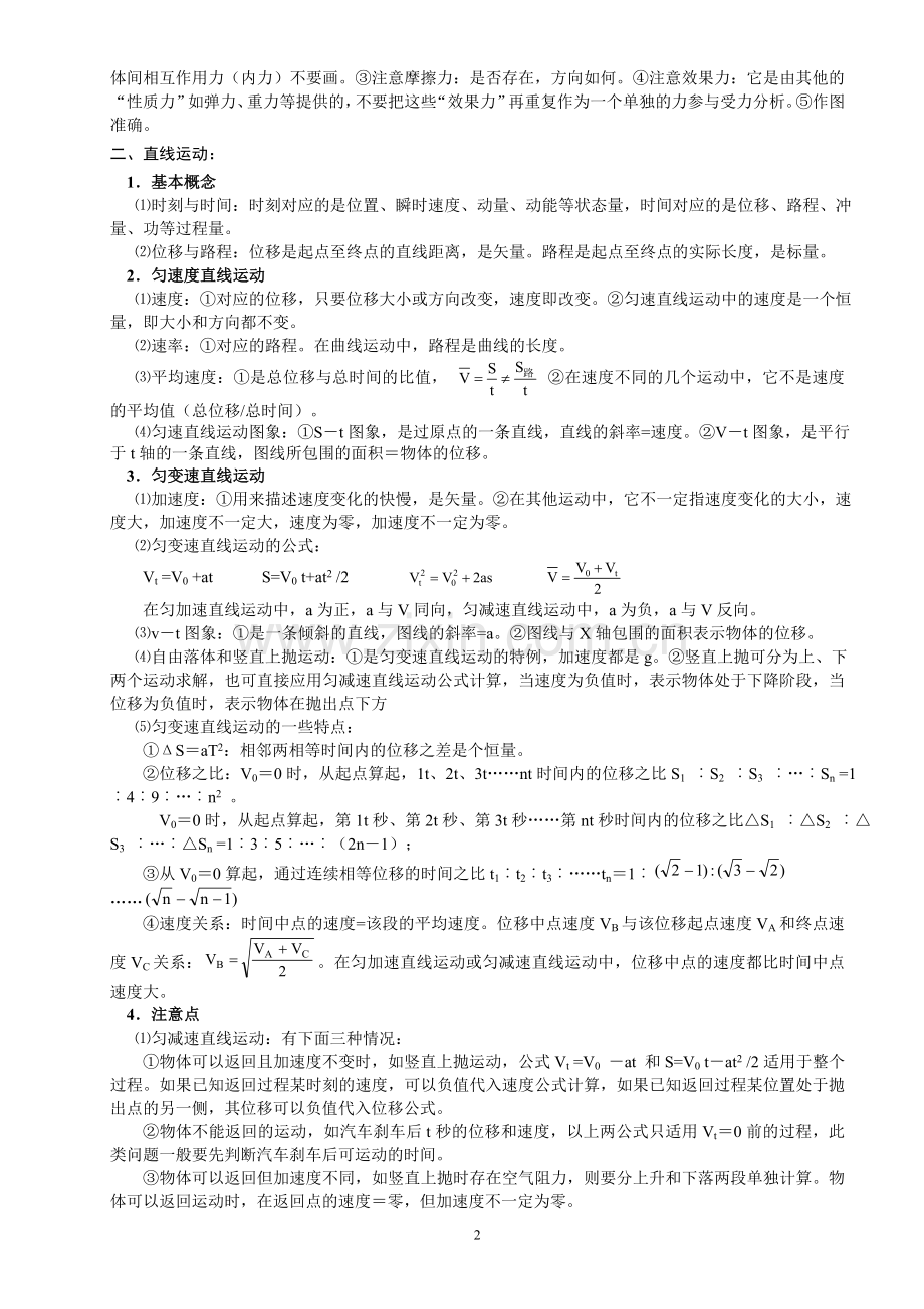 高考物理总复习基础知识要点梳理.docx_第2页