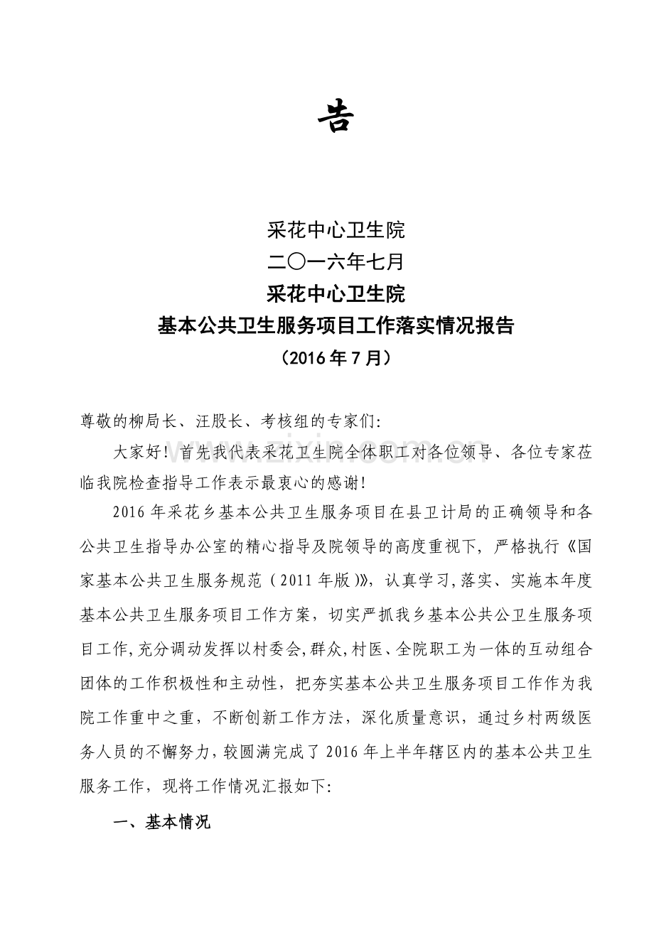 2016上半年年基本公共卫生服务工作情况汇报采花.doc_第2页