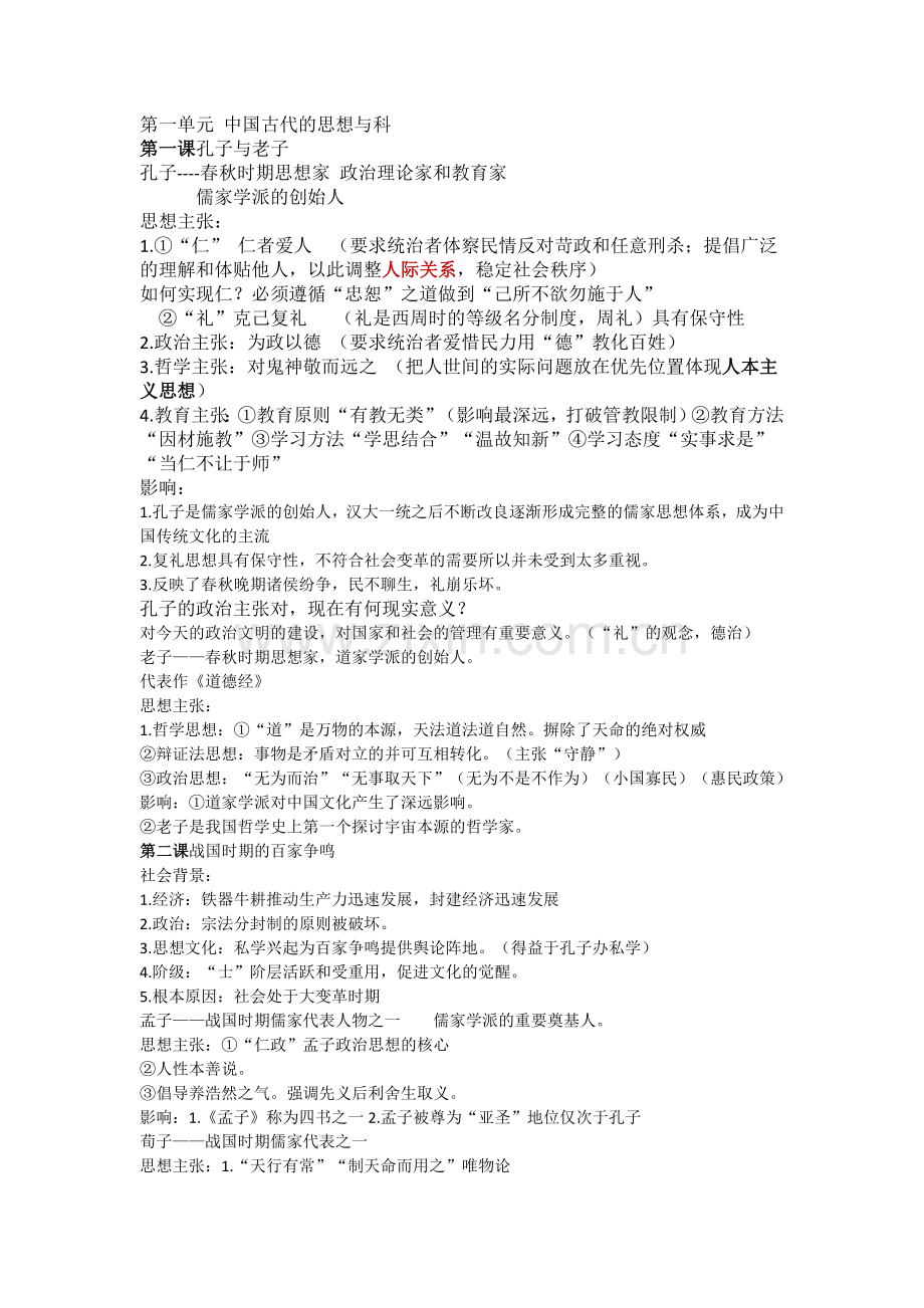 岳麓版历史必修三知识点总结.docx_第1页