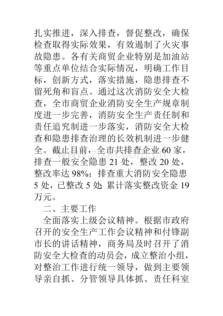 市商务局消防安全专项整治情况汇报.doc_第2页