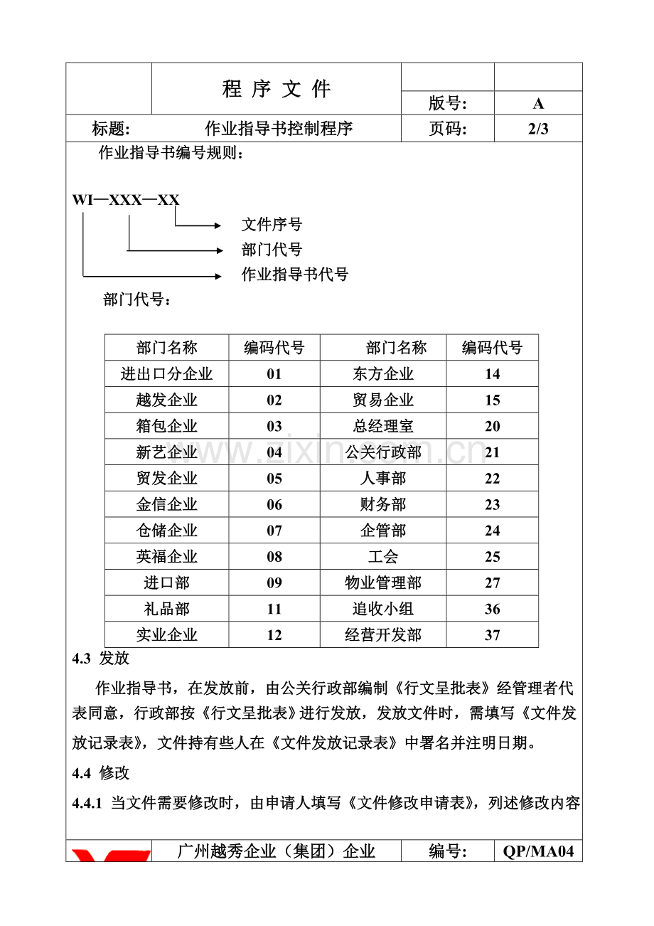 企业管理作业指导书控制样本.doc_第2页