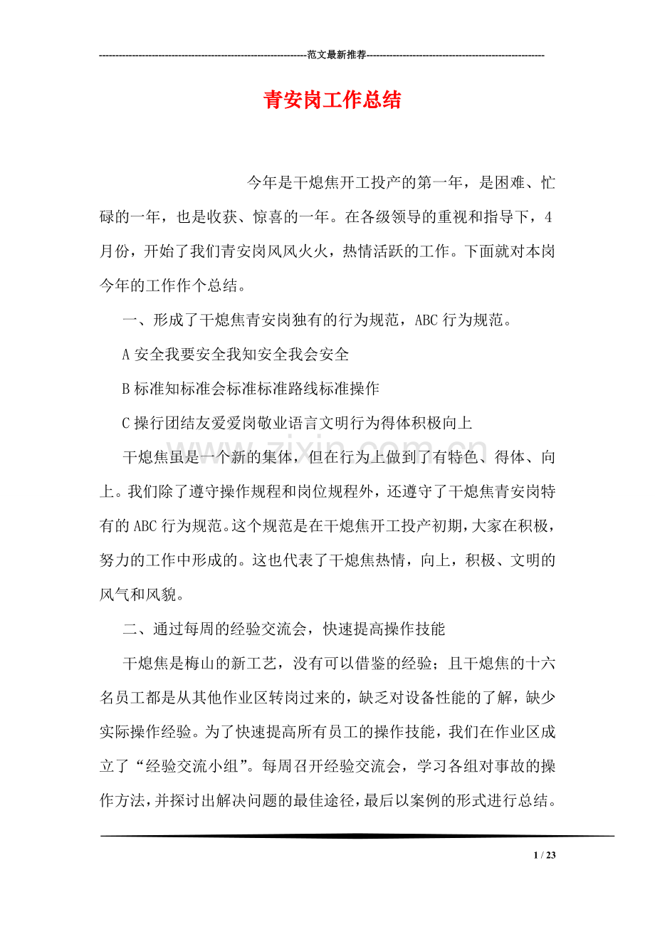 青安岗工作总结.doc_第1页