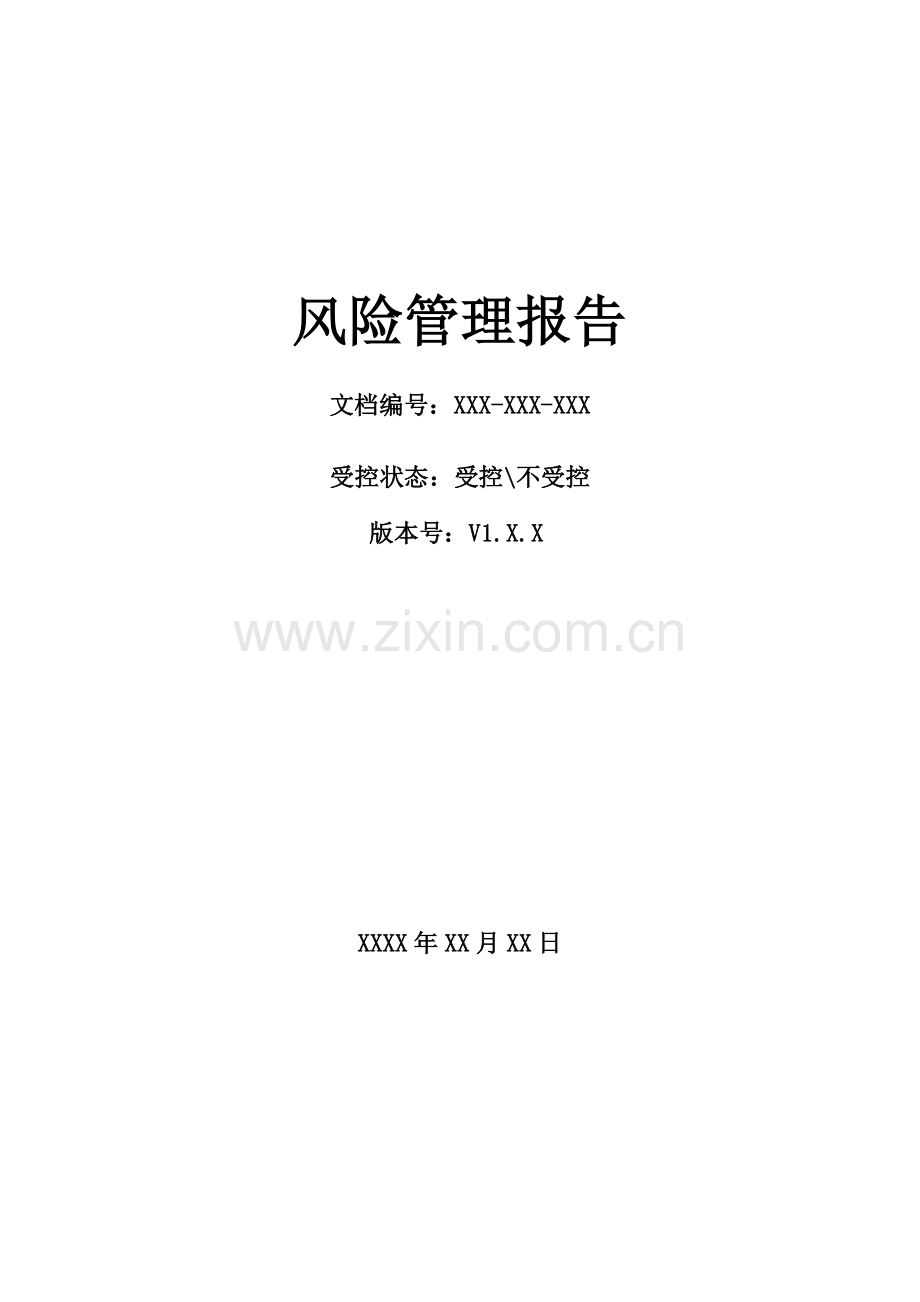 关于IT软件项目风险管理报告文档模版v10.doc_第1页