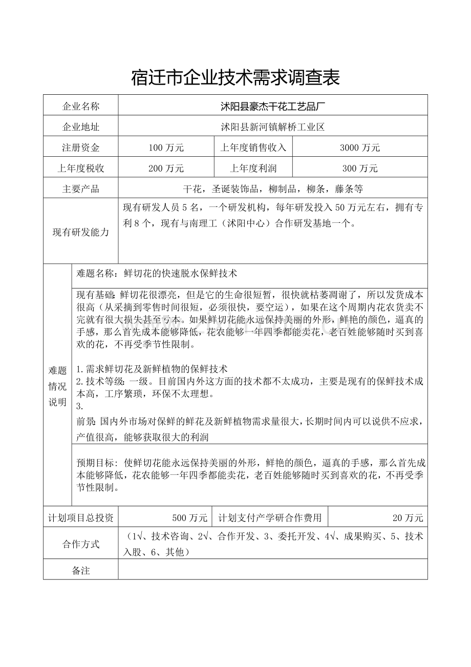 宿迁企业技术需求.doc_第1页