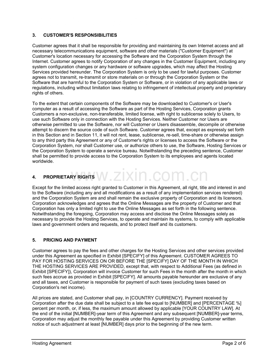 英文版托管协议HostingAgreement.doc_第2页