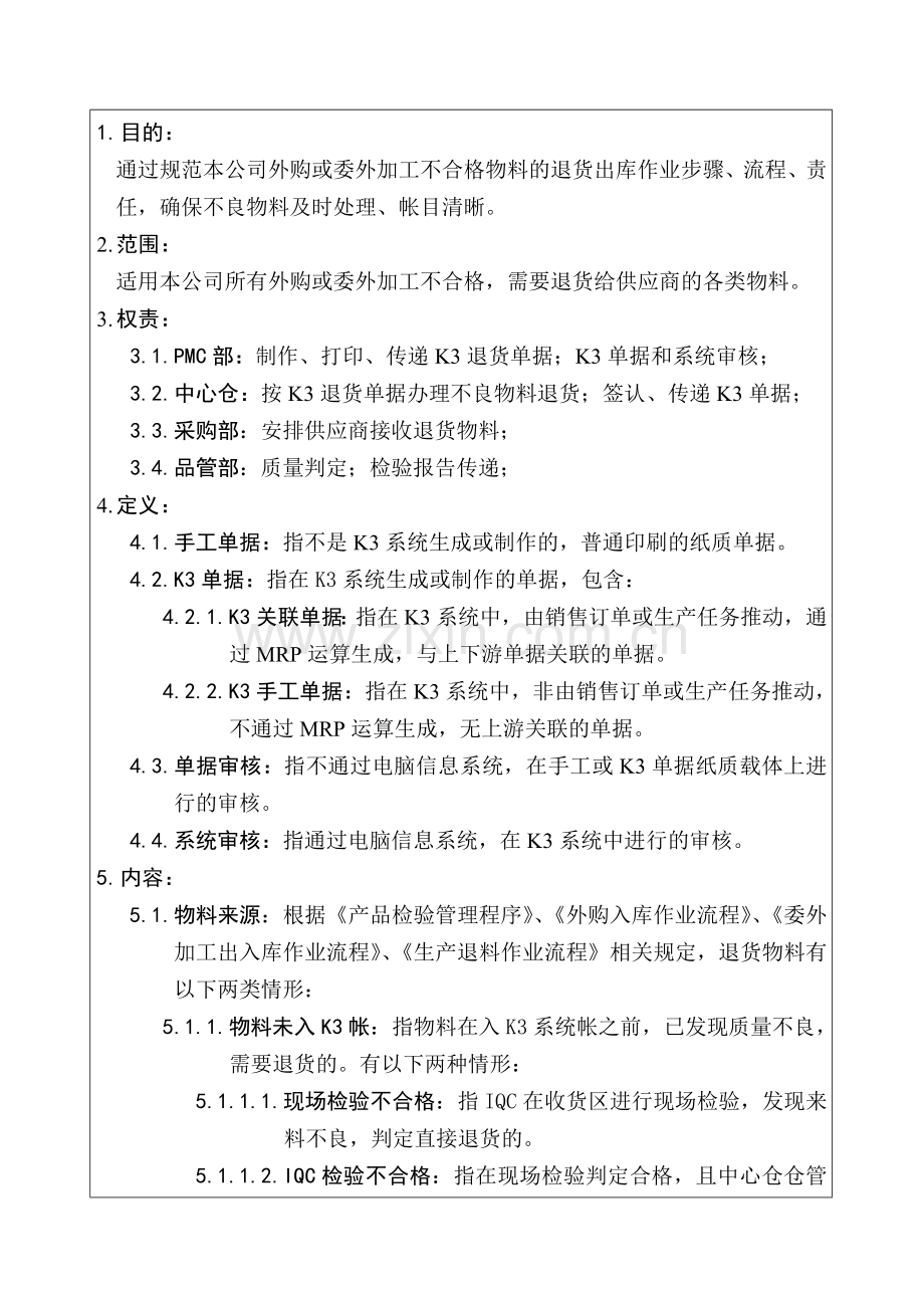 物控管理程序退货出库作业流程正文.doc_第1页