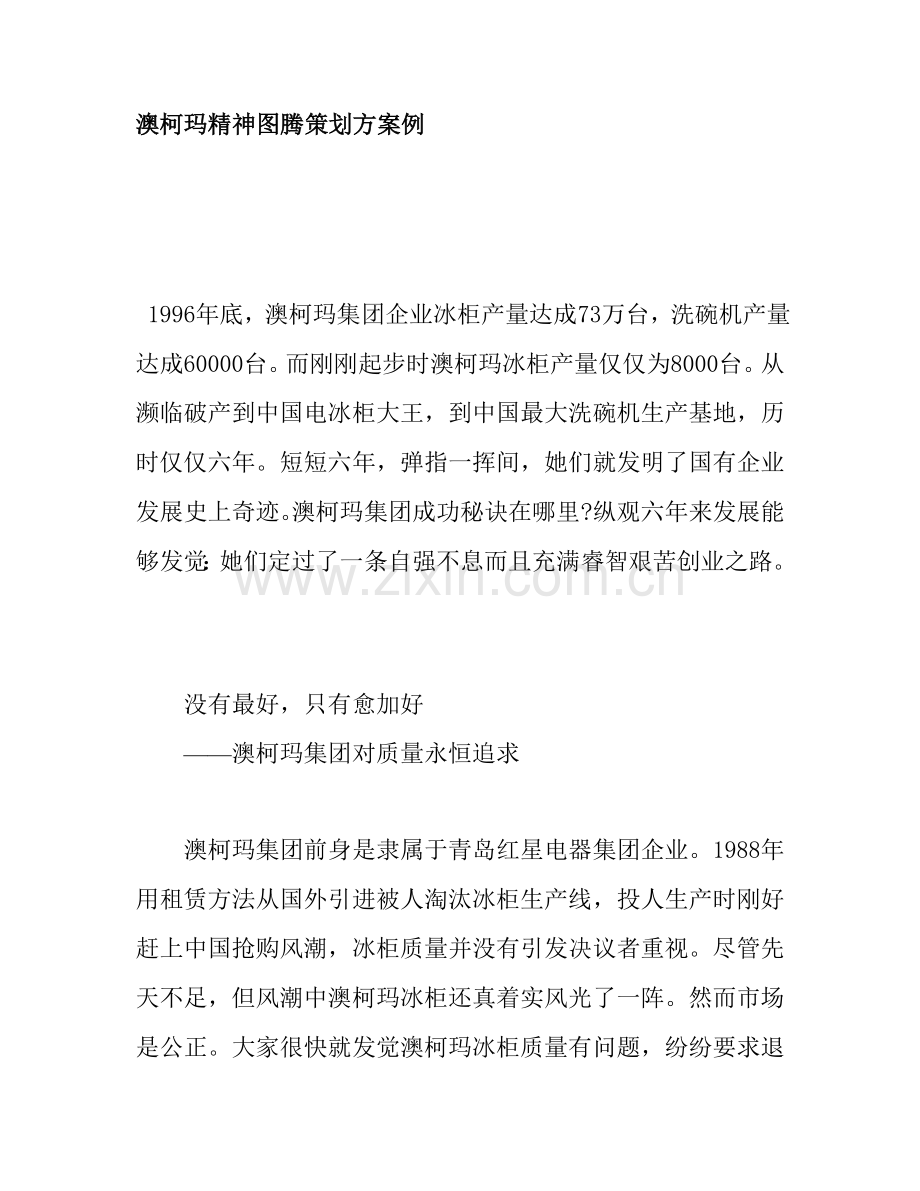 家电集团精神图腾策划方案样本.doc_第1页
