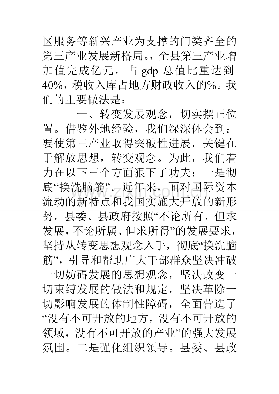 全力打造第三产业加快县域经济发展资料.doc_第2页