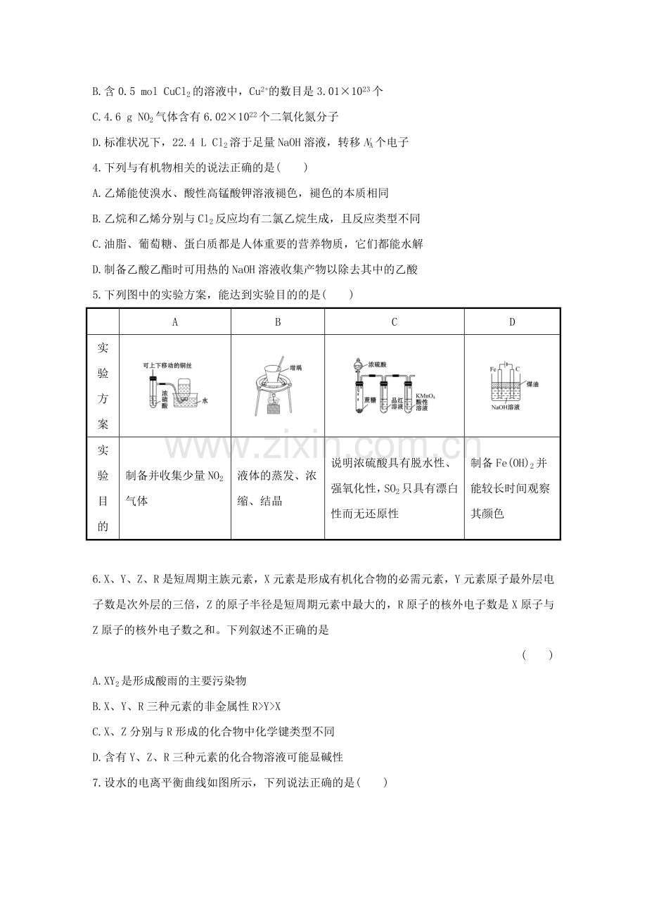 高考化学一轮总复习标准仿真模拟卷汇编共六套.doc_第2页