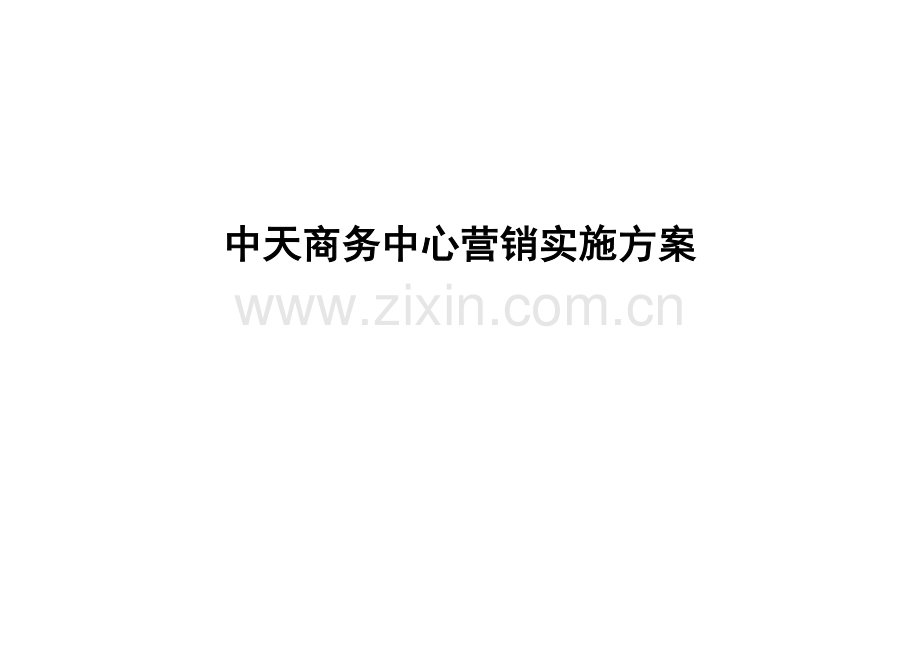 商务中心营销执行方案样本.doc_第1页
