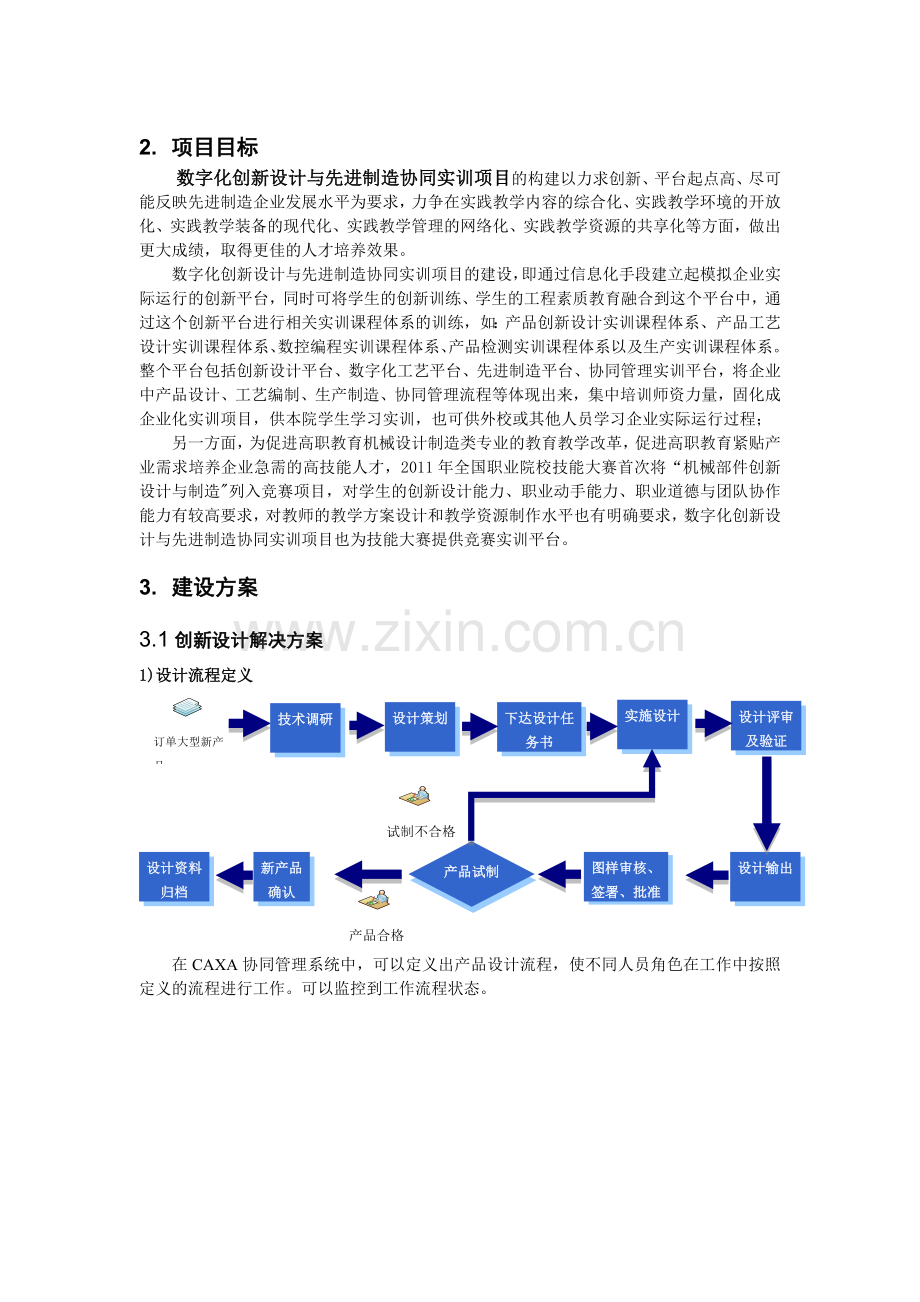 创新设计与先进制造协同管理实训方案含图片模板.doc_第2页