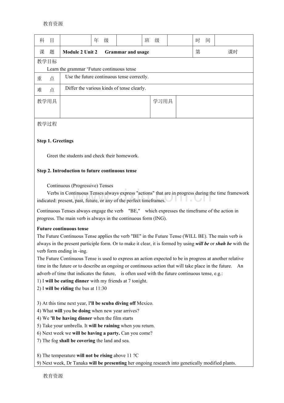 湖南省湘潭县第一中学高二英语译林牛津版必修二：Unit-2-Grammar-and-usage(1)教学设计学习.doc_第1页