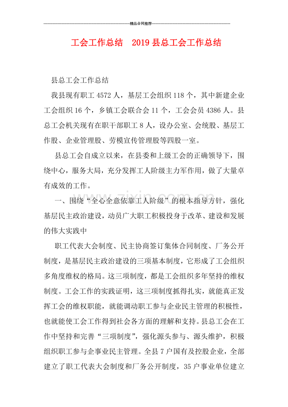 工会工作总结--2019县总工会工作总结.doc_第1页