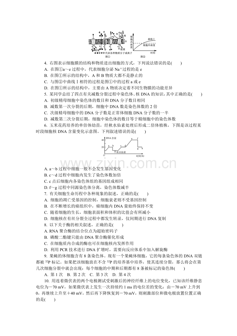 2252-生物-南师附中届高三高考模拟卷(十)(最后一卷)生物试题资料.doc_第2页