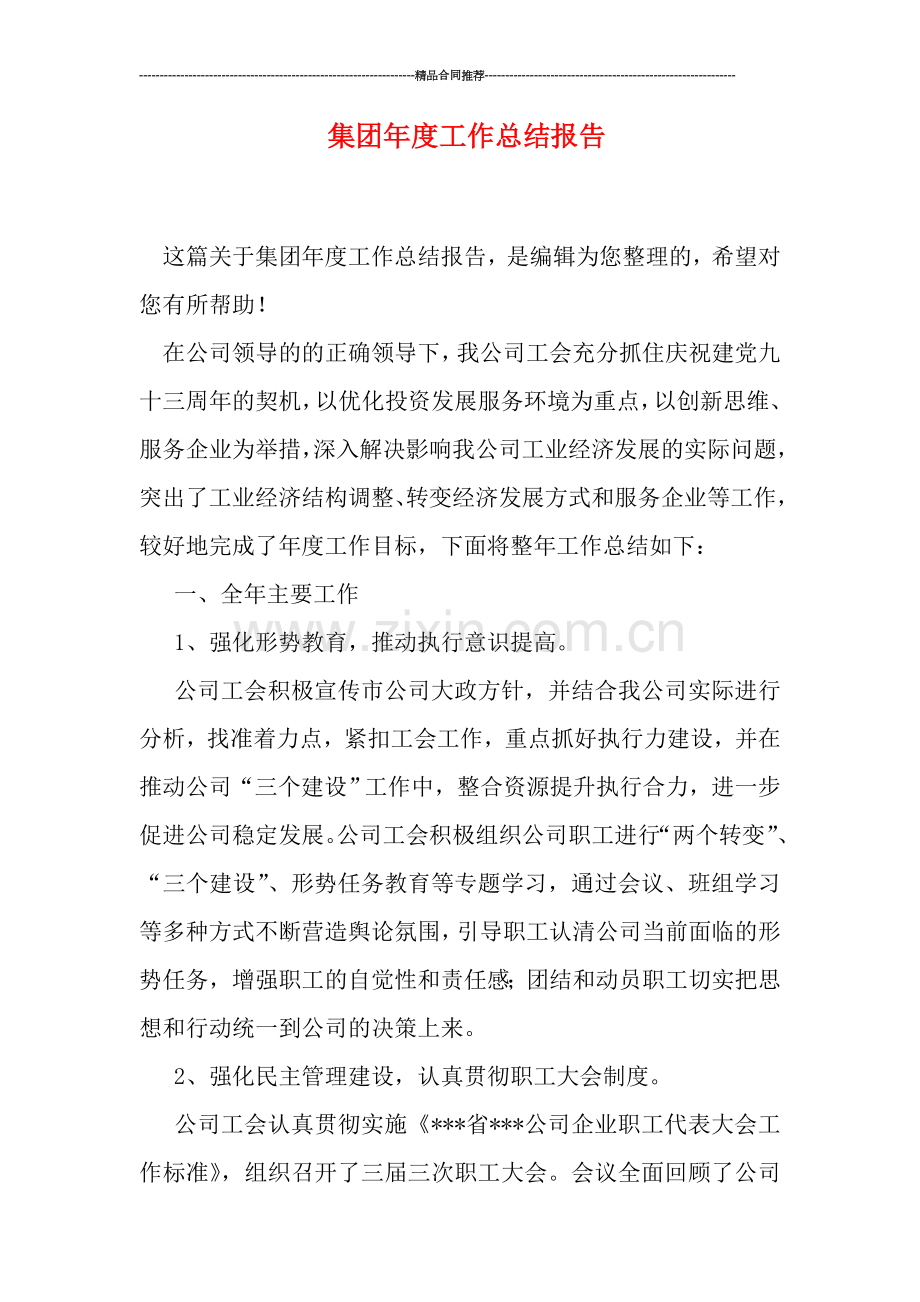 集团年度工作总结报告.doc_第1页