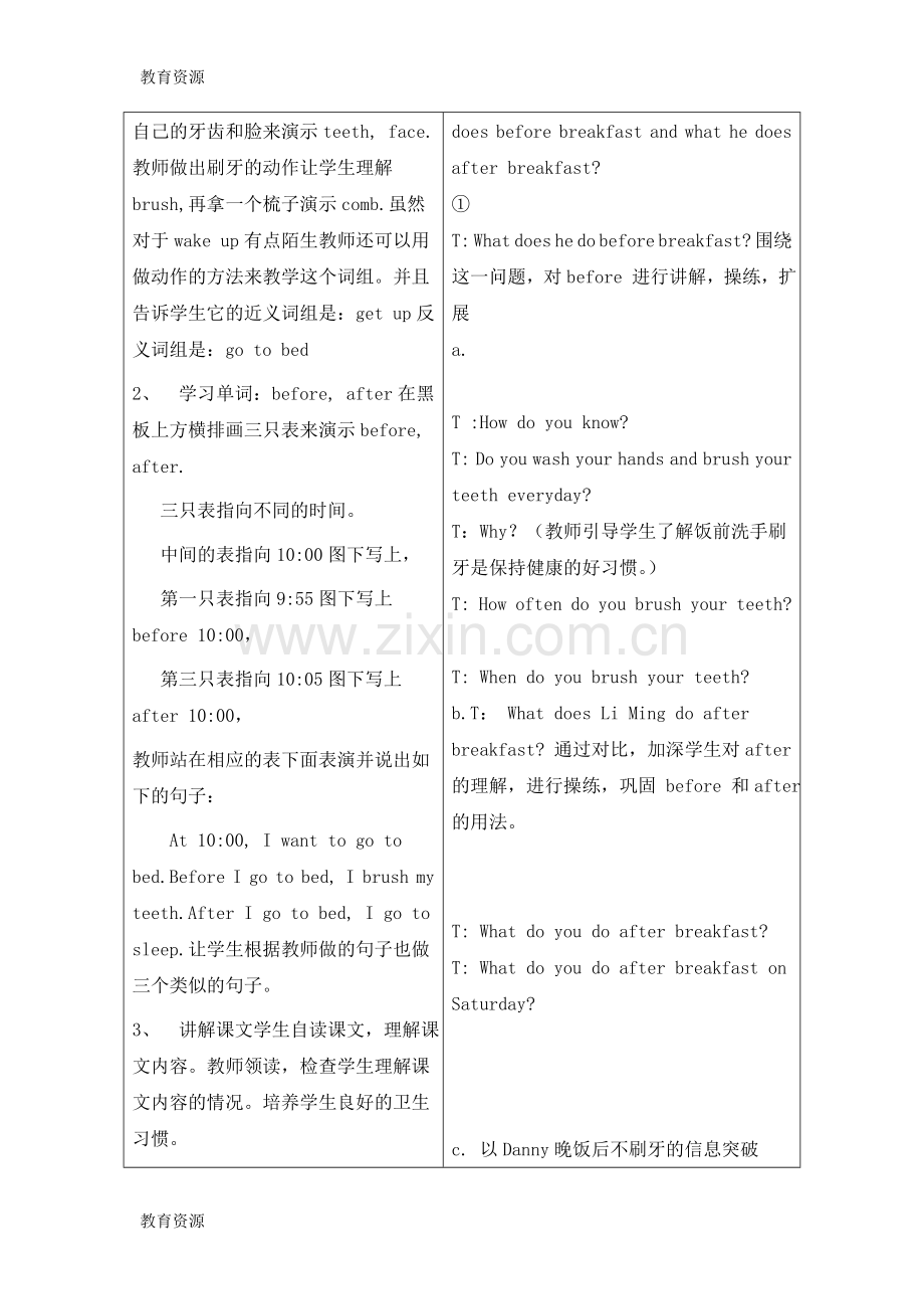 六年级下册英语教案Unit-2-Lesson-8-Always-Brush-Your-Teeth!-冀教版学习专用.doc_第2页