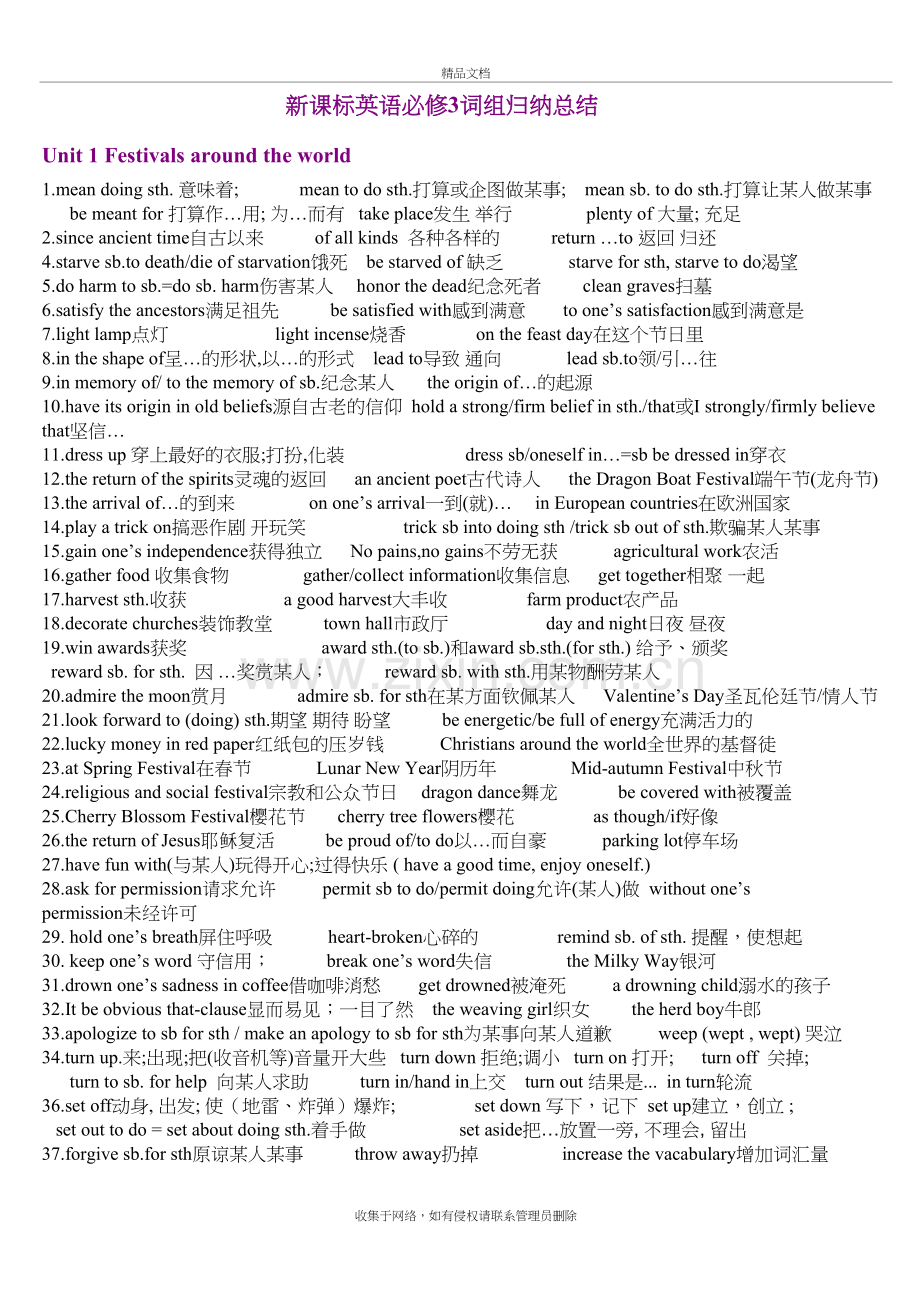 高中英语必修3词组上课讲义.doc_第2页