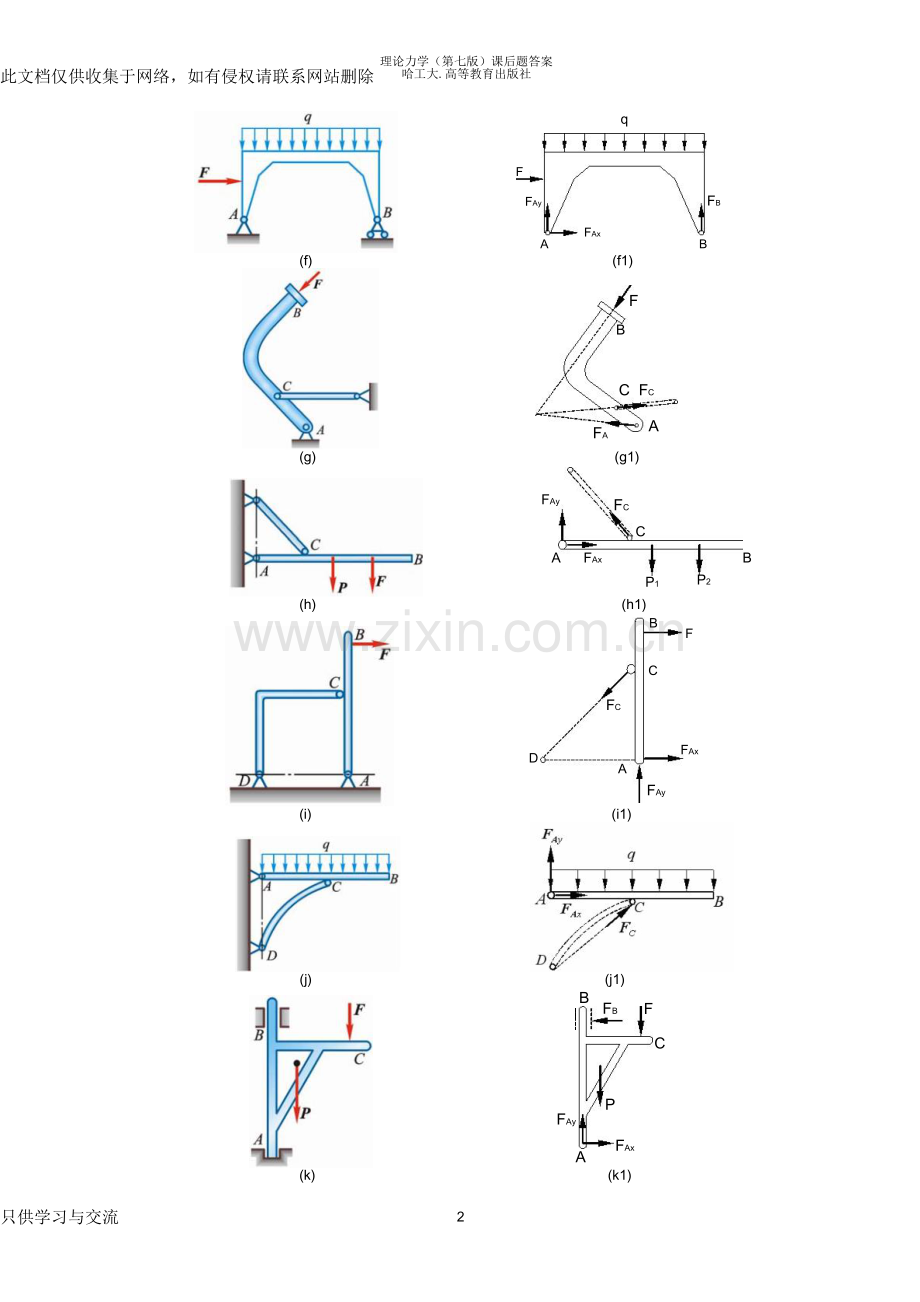 哈尔滨工业大学理论力学课后习题答案资料.doc_第2页
