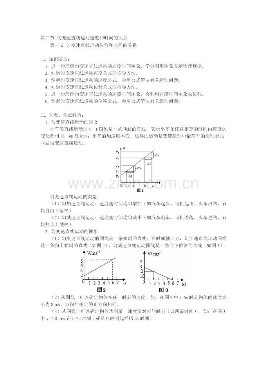 XXXX年高中物理自主学习同步讲解与训练-匀变速直线运动速度和时间的汇编.doc_第1页