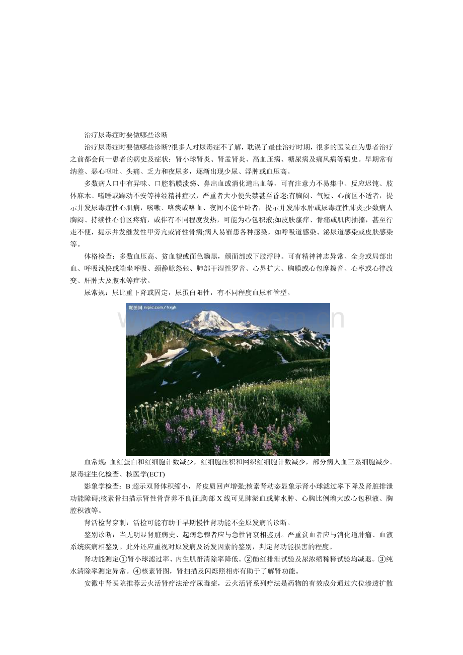 治疗尿毒症时要做哪些诊断.doc_第1页