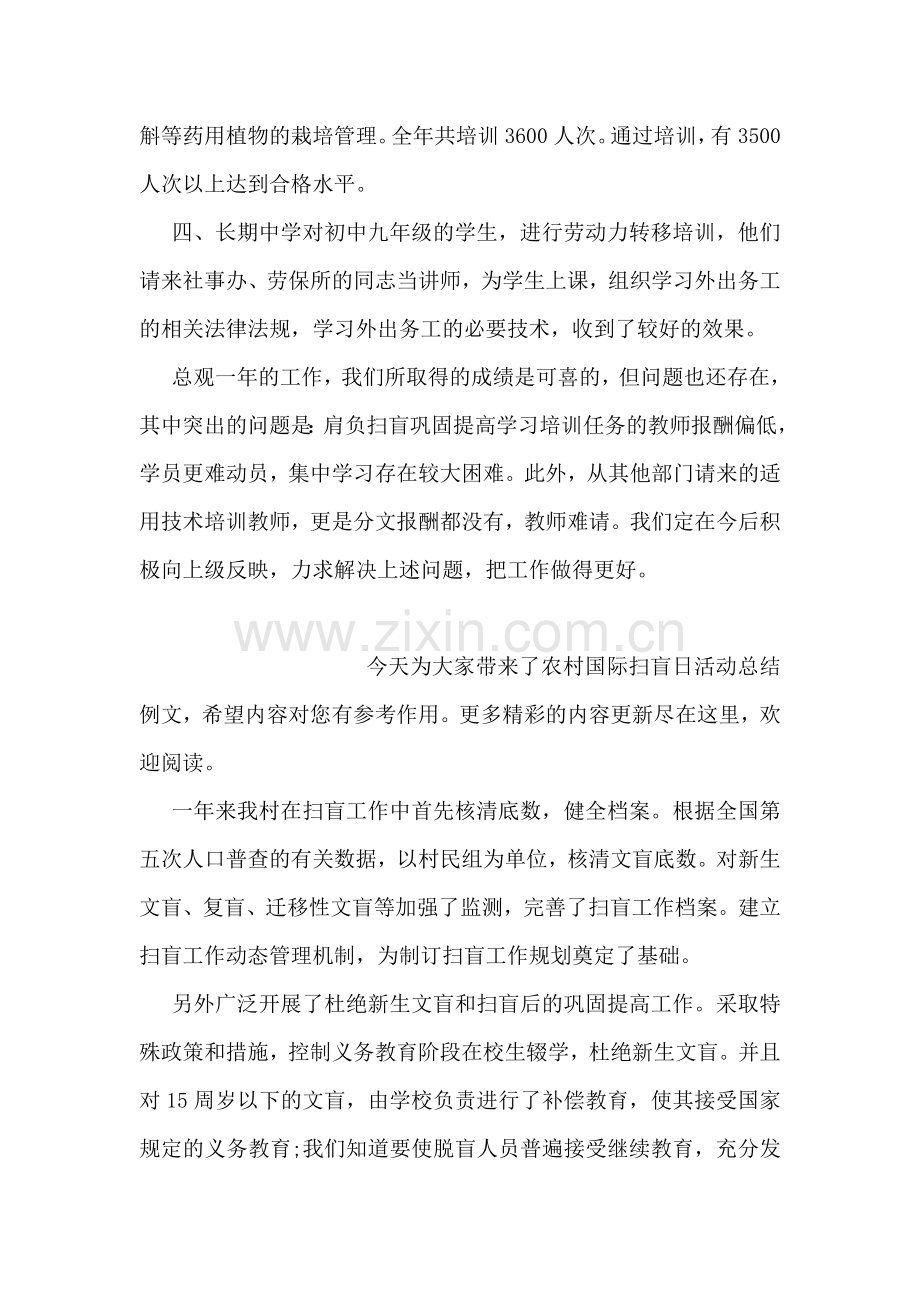 农村9·8国际扫盲日活动总结范本参阅.doc_第2页